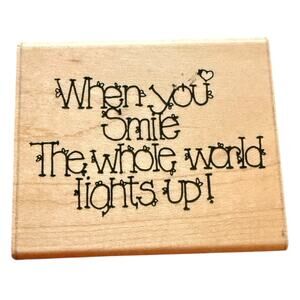 DOTS Smile Lights Up N207 Rubber Stamp